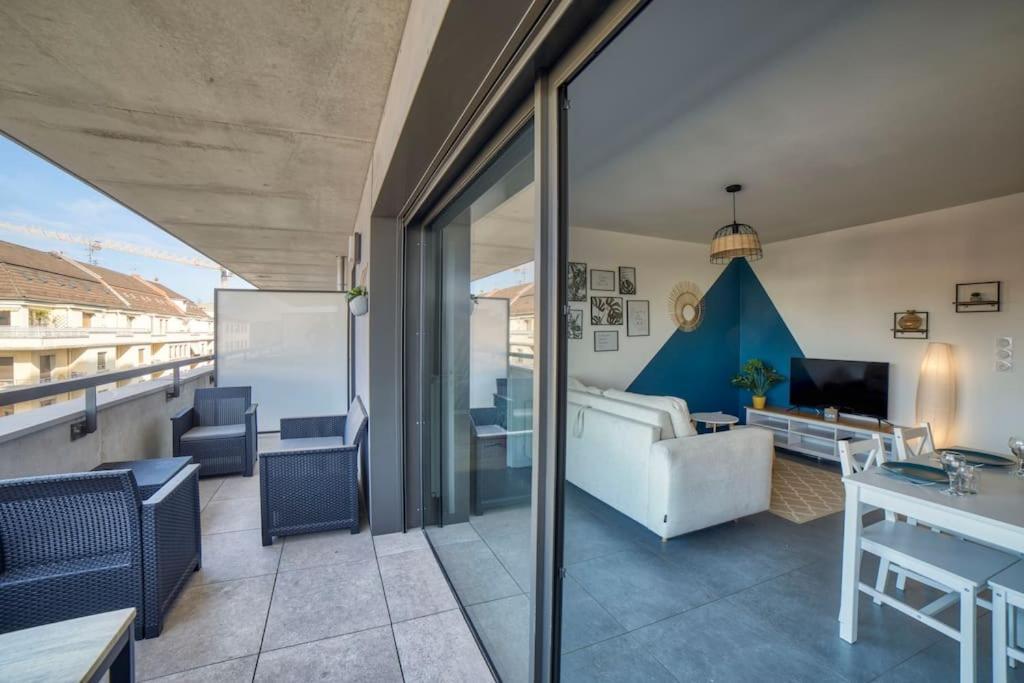 Modern'Blue - Gare Annemasse A 3Min-Geneve Acces Direct Apartment Exterior foto